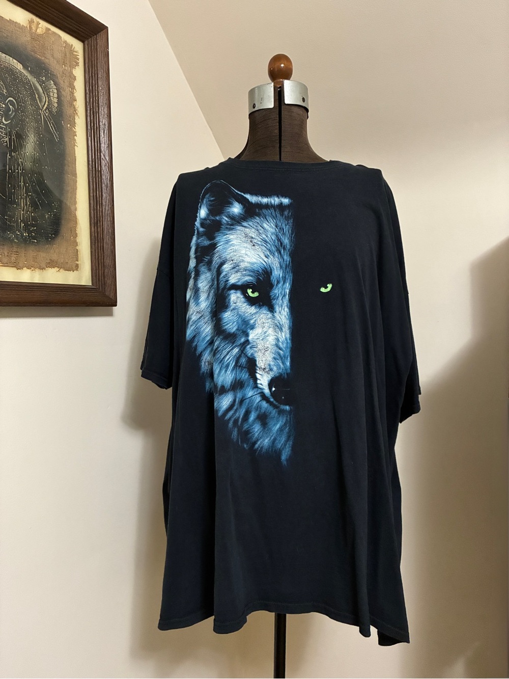 Vintage Wolf Print T‑Shirt